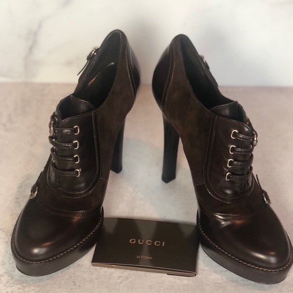 Gucci Leather + Suede Ankle Boot - Picture 3 of 12